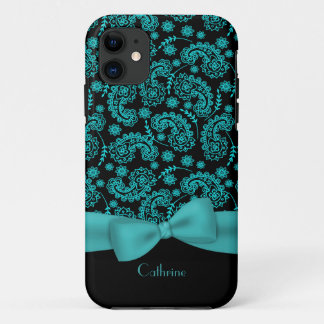 11 Coque Black & Turquoise Paisley iPhone 5