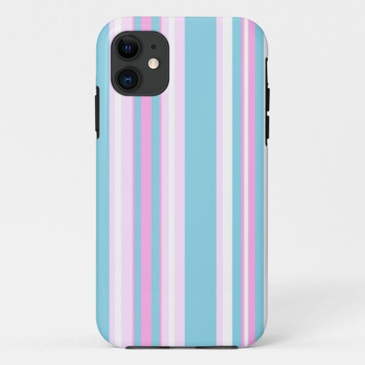 11 Coque chic rose Turquoise Blancs iPhone 5/5s (Dos)