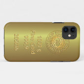 11 Coque Gold Bullion Golden Style iPhone 5 (Dos (Horizontal))