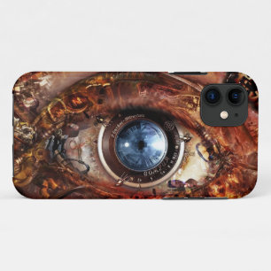 11 coque iphone à oeil robot steampunk