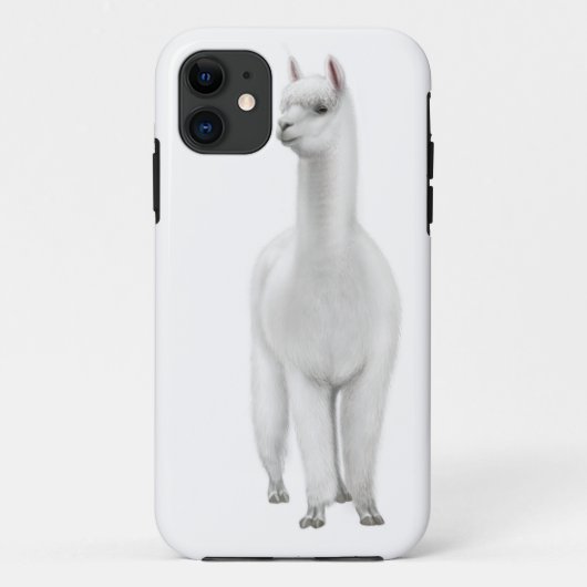 11 Coque iphone blanc vigilant d'alpaga (Dos)