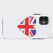 11 Coque iphone britannique de coeur (Dos (Horizontal))