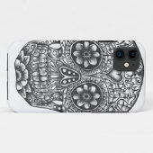 11 Coque iphone de crâne de sucre (Dos (Horizontal))