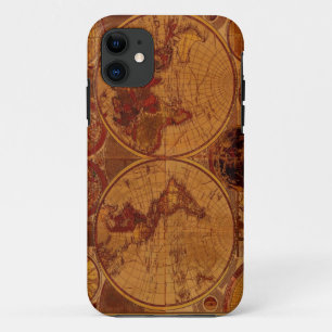 11 Coque iphone de la carte de l'ancien monde
