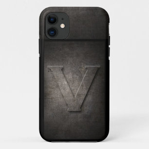11 Coque iphone de monogramme de métal de grunge