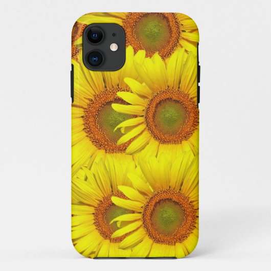 11 Coque iphone de tournesol jaune (Dos)