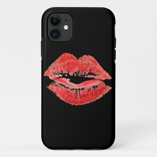 11 coque iphone d'impression des lèvres rouges baiser (Dos)