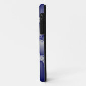 11 coque iphone en mosaïque bleue et blanche (Dos/Gauche)