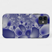 11 coque iphone en mosaïque bleue et blanche (Dos (Horizontal))