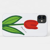 11 Coque iphone floral Whimsical avec fleur de tulipe (Dos (Horizontal))