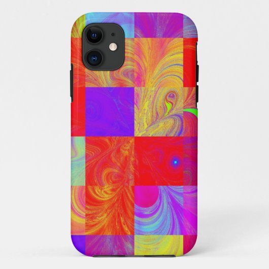 11 Coque iphone fractal coloré (Dos)