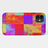 11 Coque iphone fractal coloré (Dos (Horizontal))