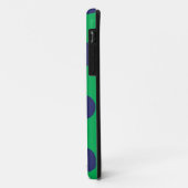 11 coque iphone Polka Dot Vert et bleu marine (Dos/Gauche)