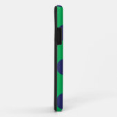 11 coque iphone Polka Dot Vert et bleu marine (Dos/Droite)