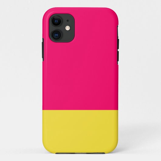 11 Coque iphone rose et jaune (Dos)