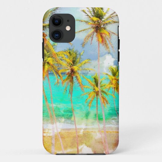 11 Coque iphone tropical de coutume d'océan de plage (Dos)