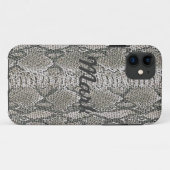 11 Coque personnalisé Silver Snake Skin iPhone 5 (Dos (Horizontal))