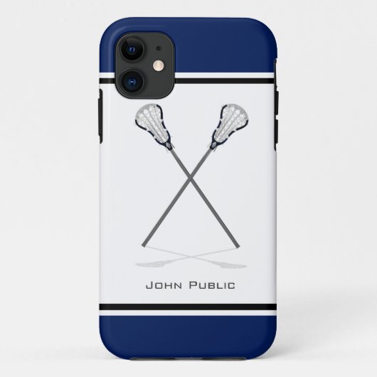11 Coque personnel Lacrosse iPhone 5/5S (Dos)