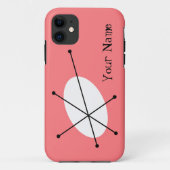 11 Dazzle rose "Votre nom" iPhone 5 coque (Dos)
