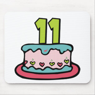 11 de Cake van de Verjaardag van éénjarigen Muismat