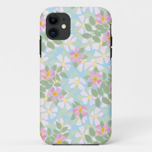 11 Dogroses roses sur Sky Blue Xtreme iPhone 5 Coque