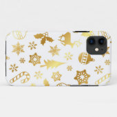 11 Élégant coque iphone d'impression Gold Christmas (Dos (Horizontal))