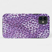11 Empreinte de léopard violet Iphone 5S Coque (Dos (Horizontal))