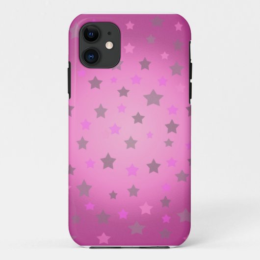 11 étoiles rose et gris motif iphone 5 coque (Dos)