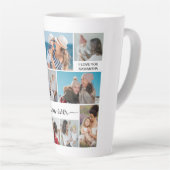 11 Foto Collage Beste mama ooit Latte Mok (Rechterhoek)