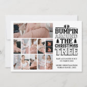 11 Foto Kerstboom Zwangerschapsaankondiging Feestdagenkaart (Voorkant)