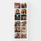 11 Fotocollage Afstuderen Modern Minimaal Wit Spandoek (Verticaal)