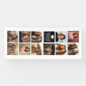 11 Fotocollage Afstuderen Modern Minimaal Wit Spandoek (Horizontaal)