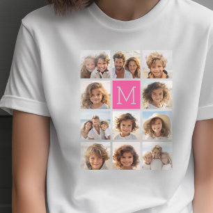 11 Fotocollage - Minimaal raster met tekst T-shirt