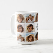 11 Fotocollage - Modern Minimaal Wit en Zwart Koffiemok (Voorkant links)