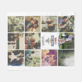 11 foto's collage gepersonaliseerde vaderdag fleece deken (Voorkant (Horizontaal))