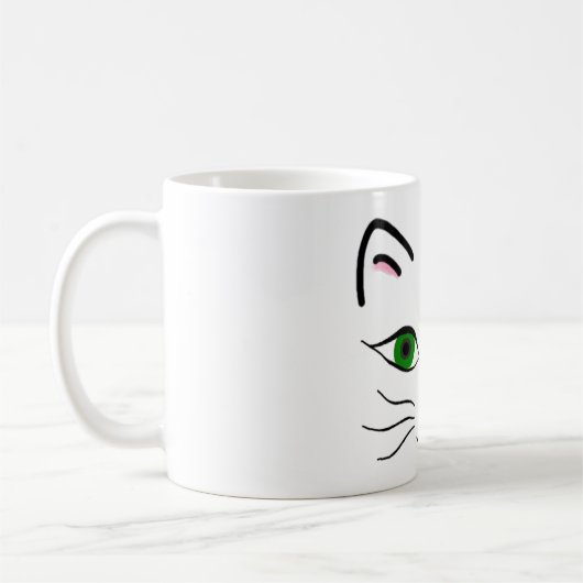 11 g/m2. Mug classique - Kitty Face (Gauche)
