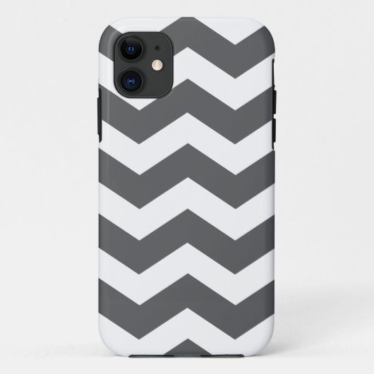 11 Gray Chevron Motif Coque-Mate iPhone 5 Coque (Dos)