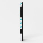 11 Gray & Turquoise Chevron Monogram iPhone 5 Coque (Dos/Gauche)