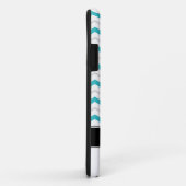11 Gray & Turquoise Chevron Monogram iPhone 5 Coque (Dos/Droite)
