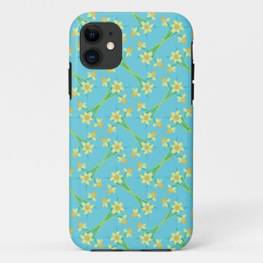 11 iPhone 5/5s Coque-Mate Coque : Daffodiles sur Turq (Dos)