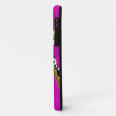11 iPhone 5 Coque-Mate Coque Hot Pink Gold Noir (Dos/Gauche)