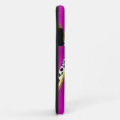 11 iPhone 5 Coque-Mate Coque Hot Pink Gold Noir (Dos/Droite)