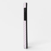 11 iPhone 5 Coque rayé rose et blanc (Dos/Gauche)