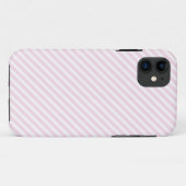 11 iPhone 5 Coque rayé rose et blanc (Dos (Horizontal))