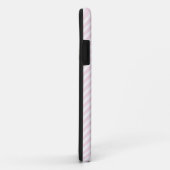 11 iPhone 5 Coque rayé rose et blanc (Dos/Droite)