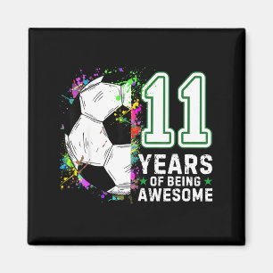 11 jaar geweldig voetbal verjaardag 11e magneet