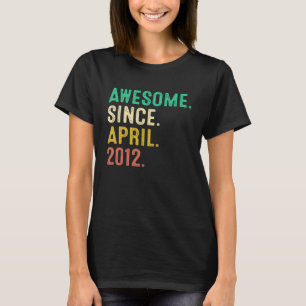 11 jaar Geweldige sinds april 2012 11e verjaardag T-shirt