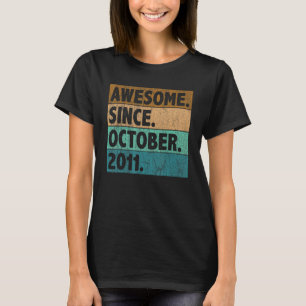 11 jaar Geweldige sinds oktober 2011 11e geboorte T-shirt