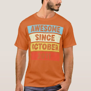 11 jaar Geweldige sinds oktober 2011 11e geboorte T-shirt
