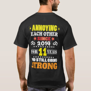 11 jaar huwelijk vieren t-shirt